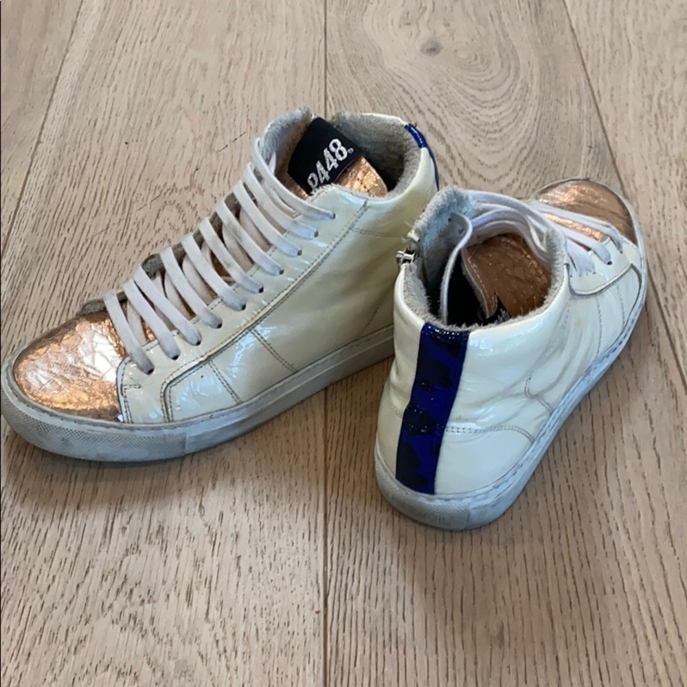 P448 Hightop Platform Sneakers like golden goose
